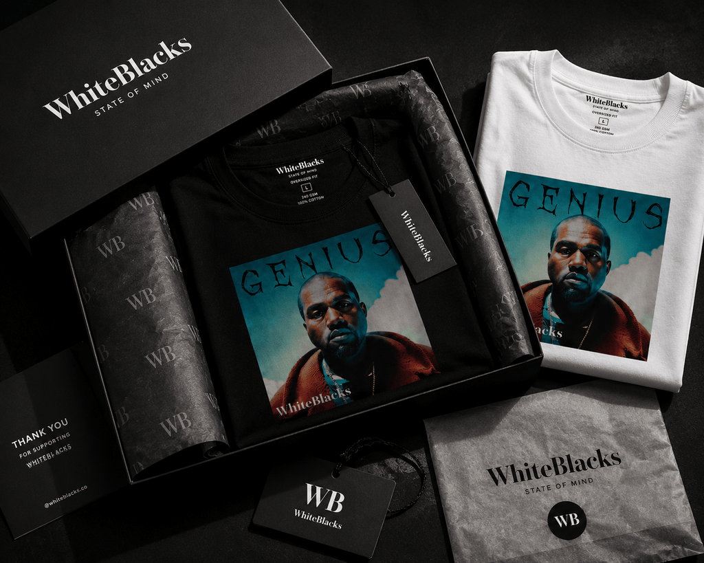 Genius Oversized Graphic T-Shirt - WhiteBlacks