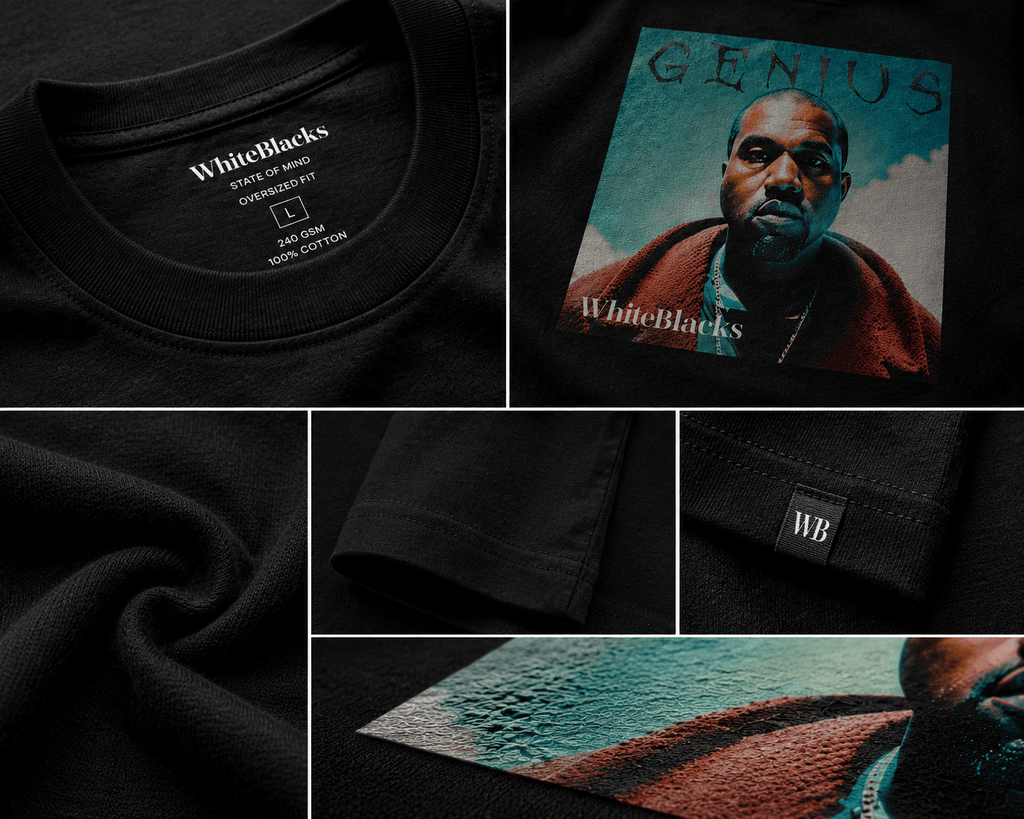 Genius Oversized Graphic T-Shirt - WhiteBlacks