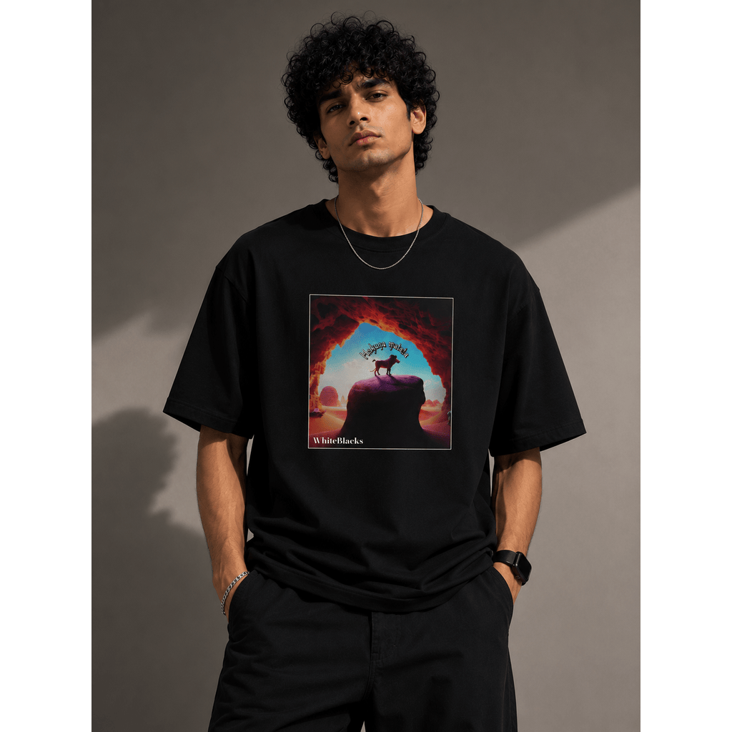 Hakuna Matata Color Oversized Graphic T-Shirt - WhiteBlacks