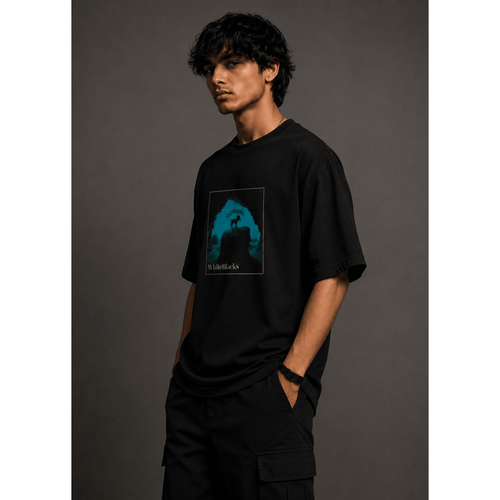 Hakuna Matata Filtered Oversized Graphic T-Shirt - WhiteBlacks