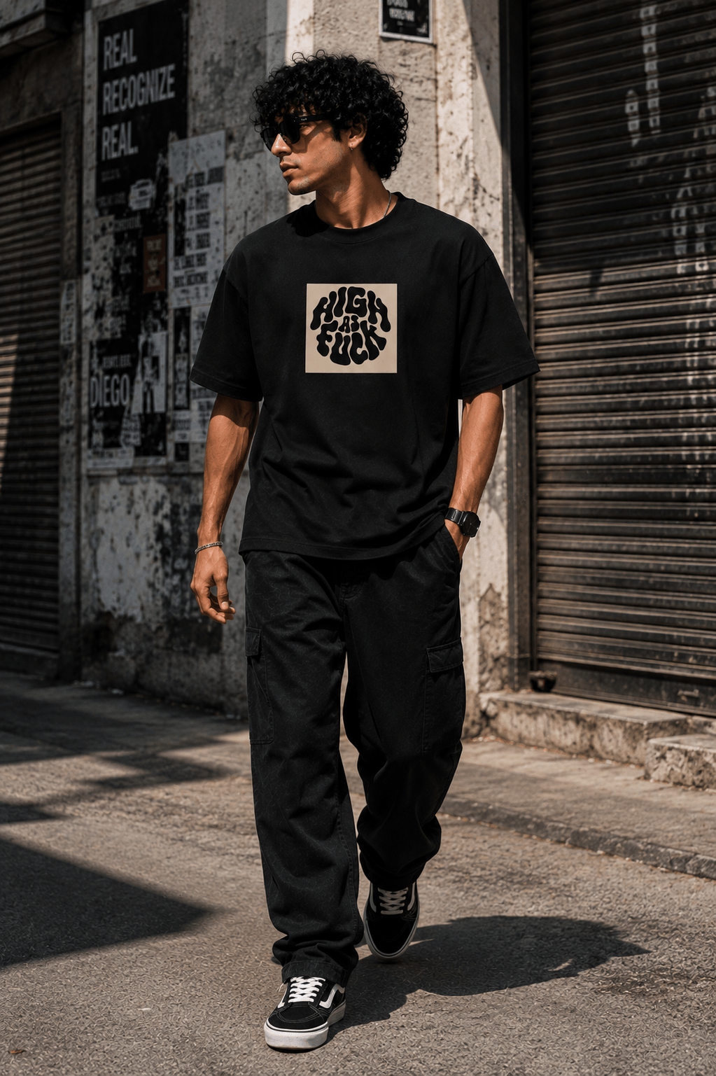 Hide and Seek Oversized Graphic T-Shirt - WhiteBlacks
