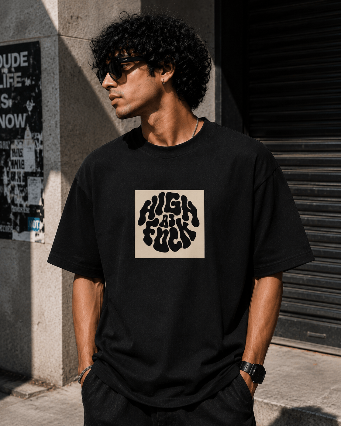 Hide and Seek Oversized Graphic T-Shirt - WhiteBlacks