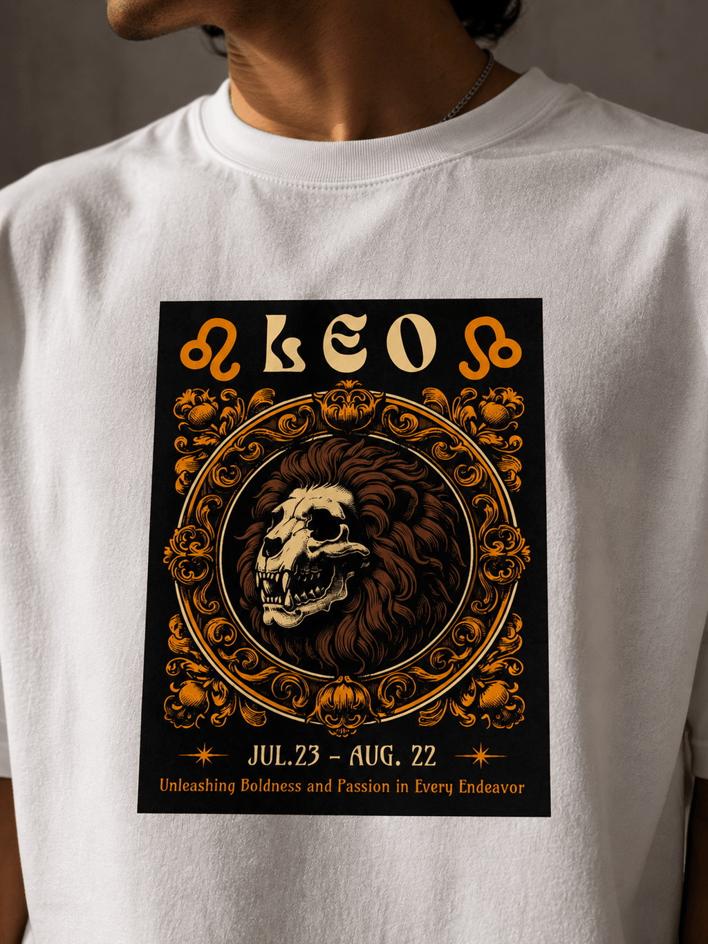Leo Oversized Graphic T-Shirt - WhiteBlacks
