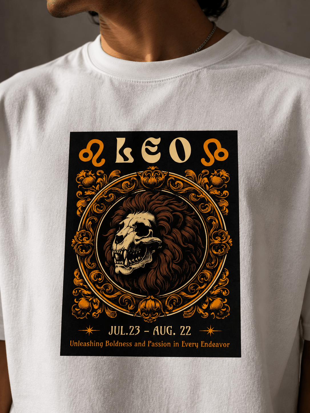 Leo Oversized Graphic T-Shirt - WhiteBlacks