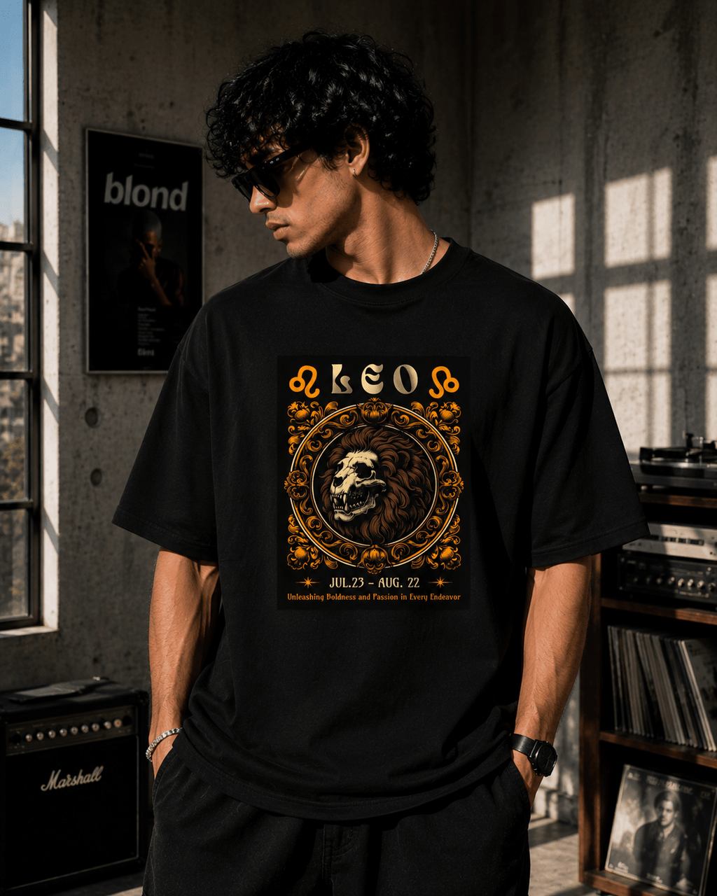 Leo Oversized Graphic T-Shirt - WhiteBlacks
