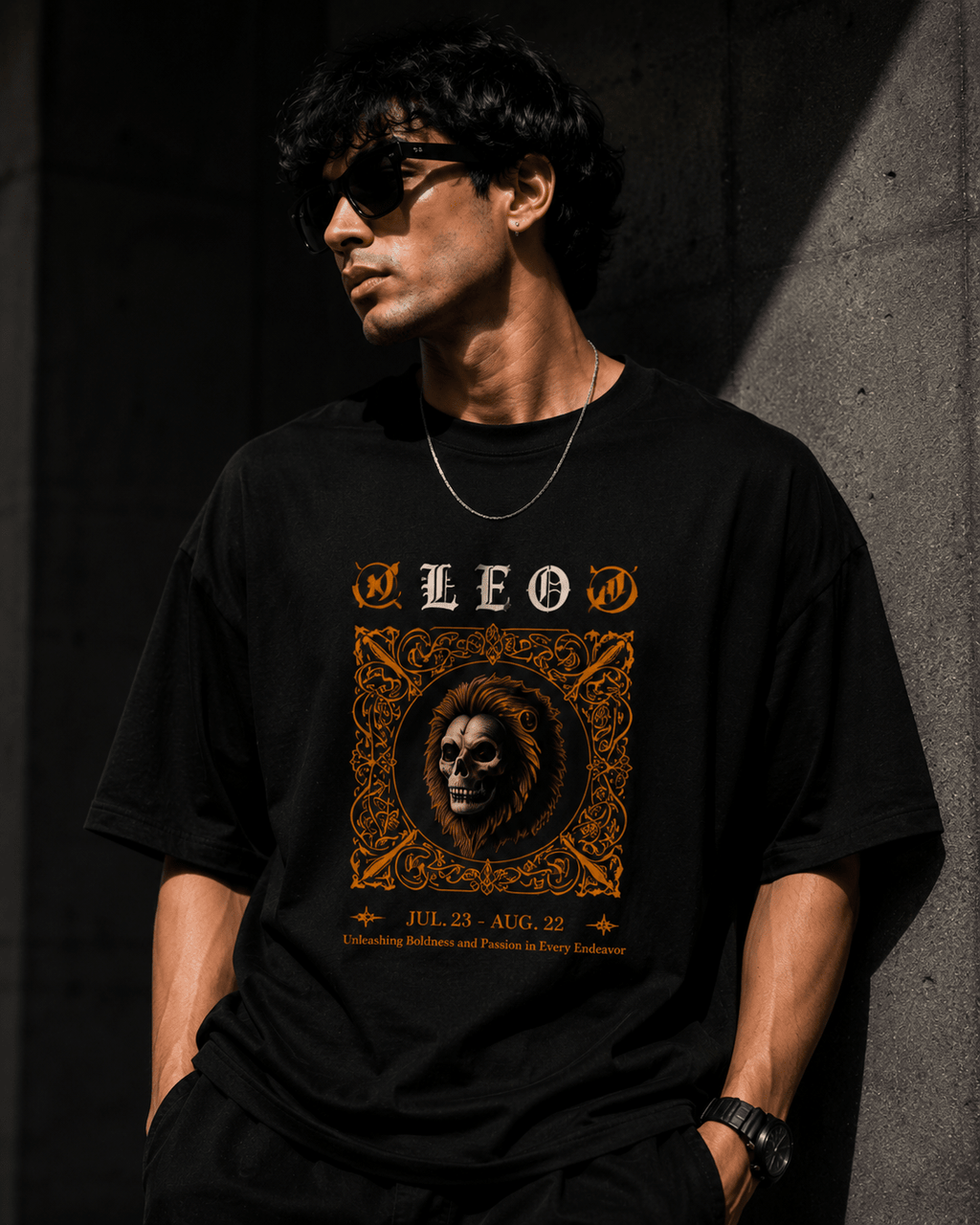 Leo Oversized Graphic T-Shirt - WhiteBlacks