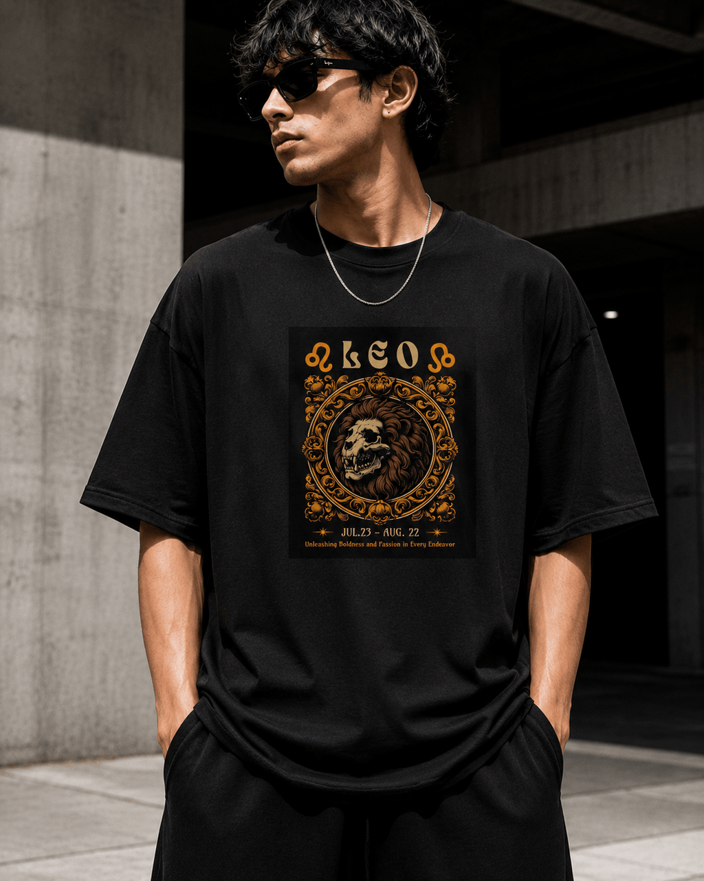 Leo Oversized Graphic T-Shirt - WhiteBlacks