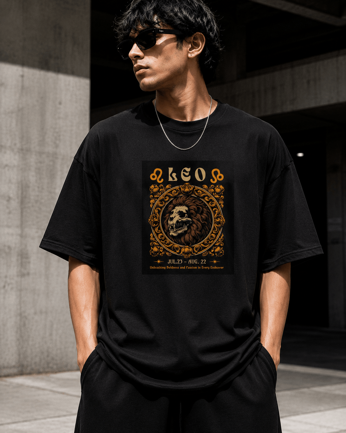 Leo Oversized Graphic T-Shirt - WhiteBlacks
