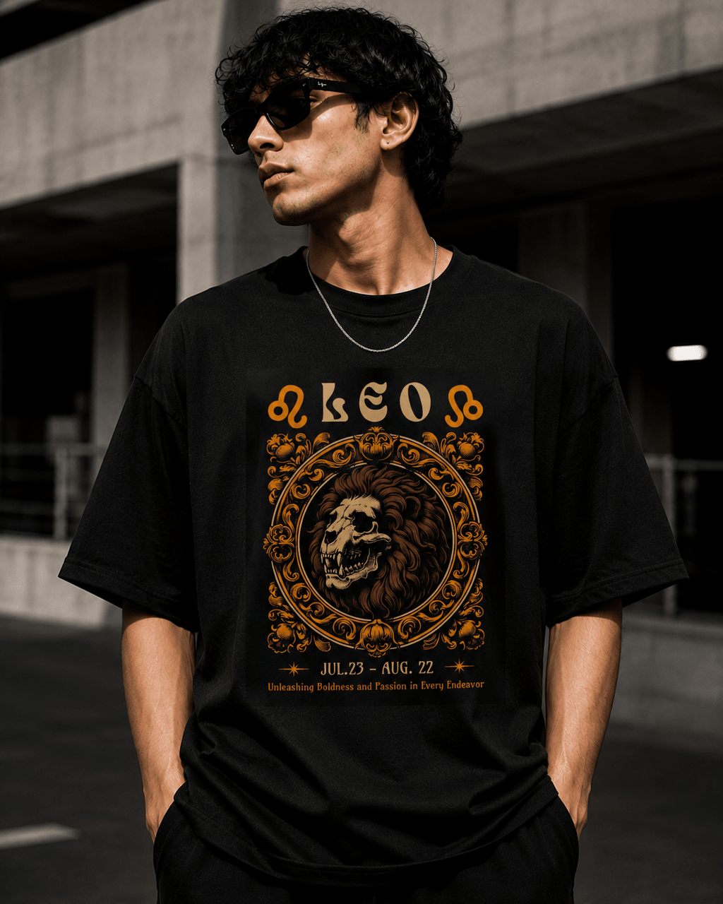 Leo Oversized Graphic T-Shirt - WhiteBlacks
