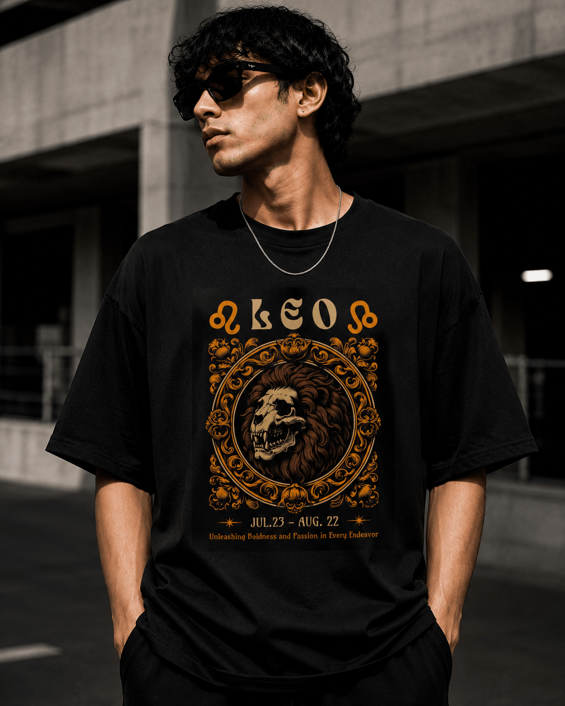 Leo Oversized Graphic T-Shirt - WhiteBlacks