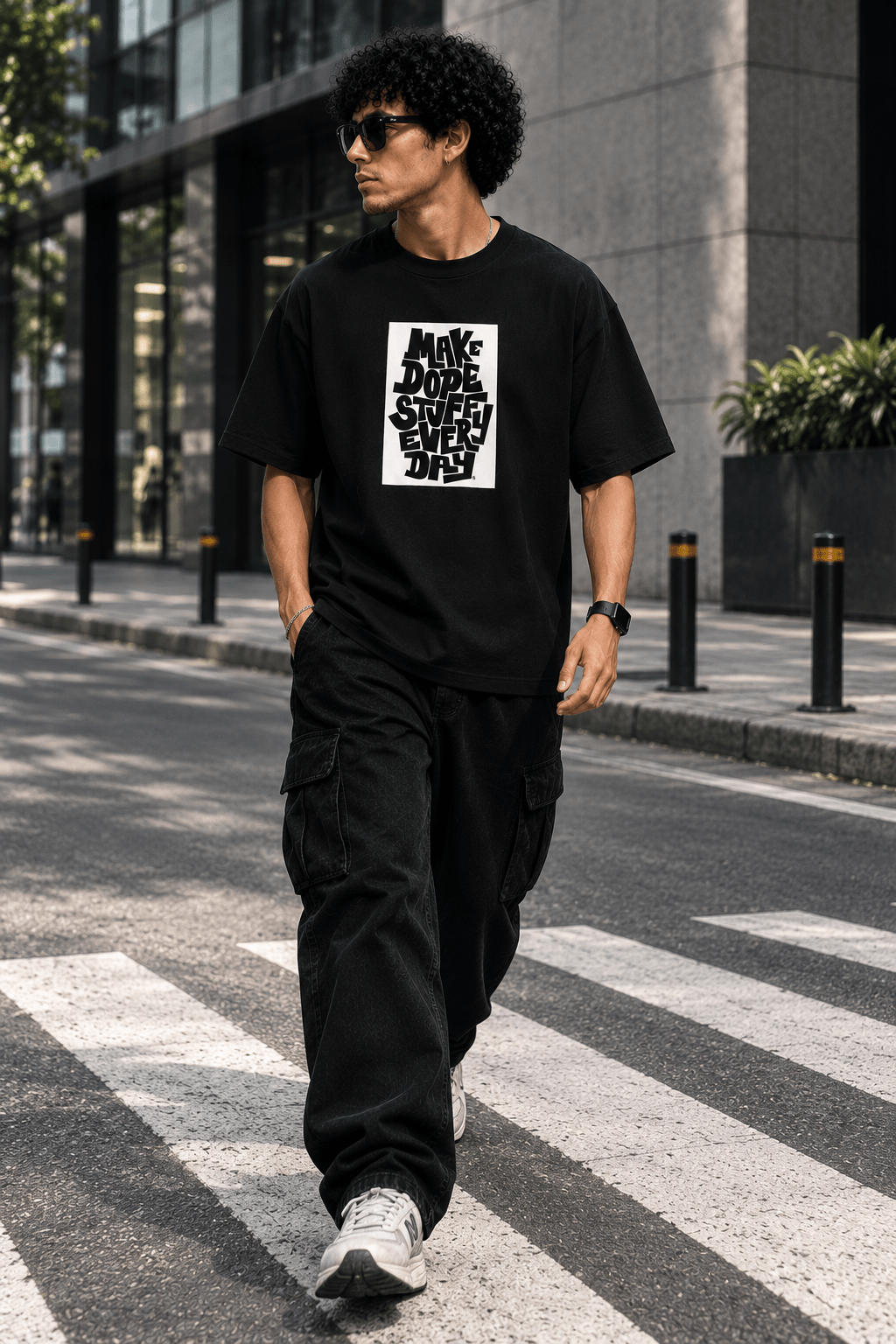 Make Dope Stuff Oversized Graphic T-Shirt - WhiteBlacks