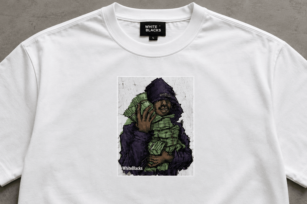 Money Talks Oversized Graphic T-Shirt - WhiteBlacks