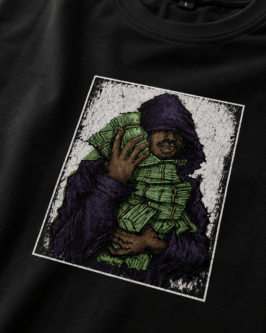 Money Talks Oversized Graphic T-Shirt - WhiteBlacks