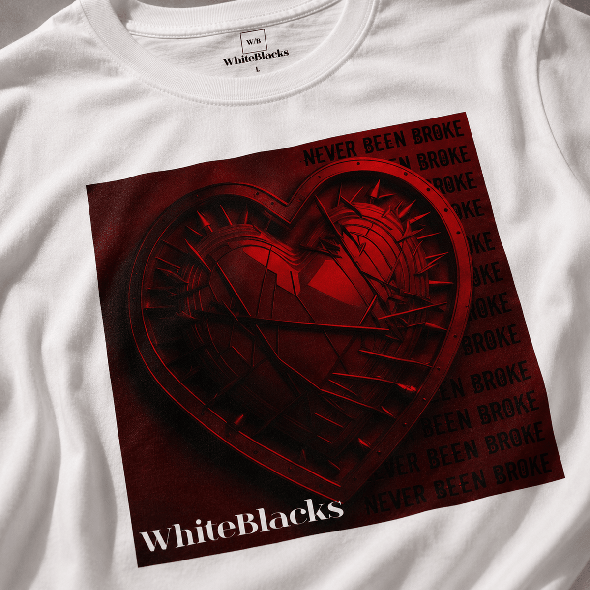 Never Been Broke Filtered Oversized Graphic T-Shirt - WhiteBlacks