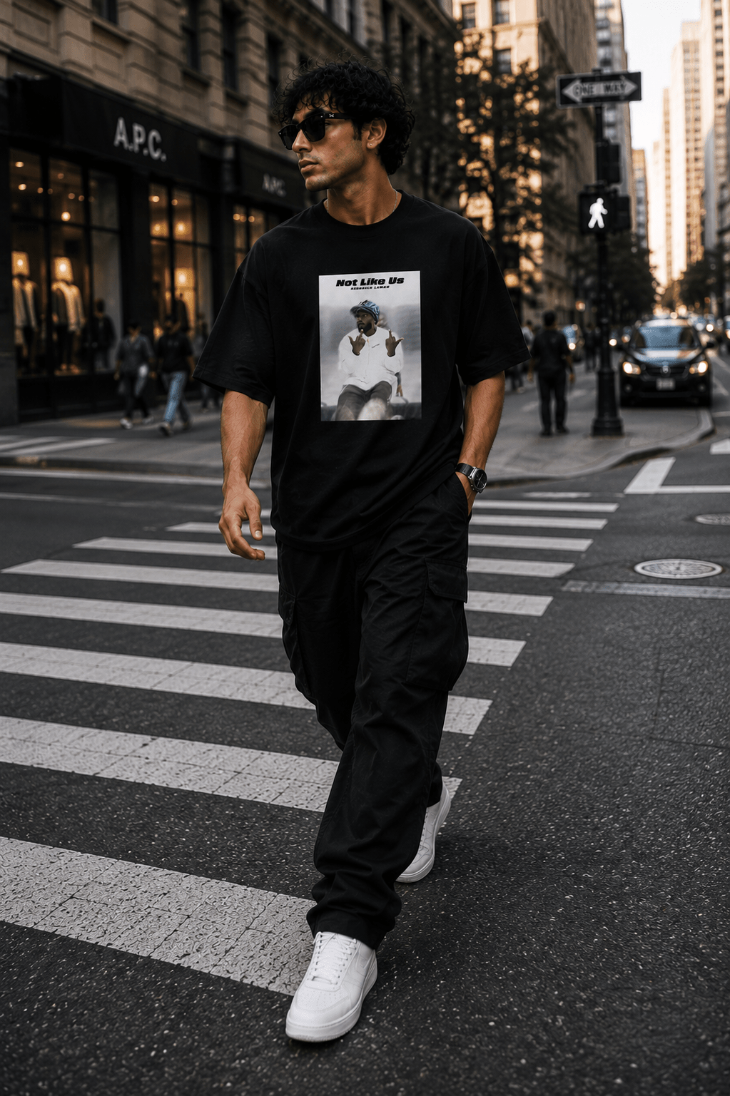 Not Like Us Oversized Graphic T-Shirt - WhiteBlacks