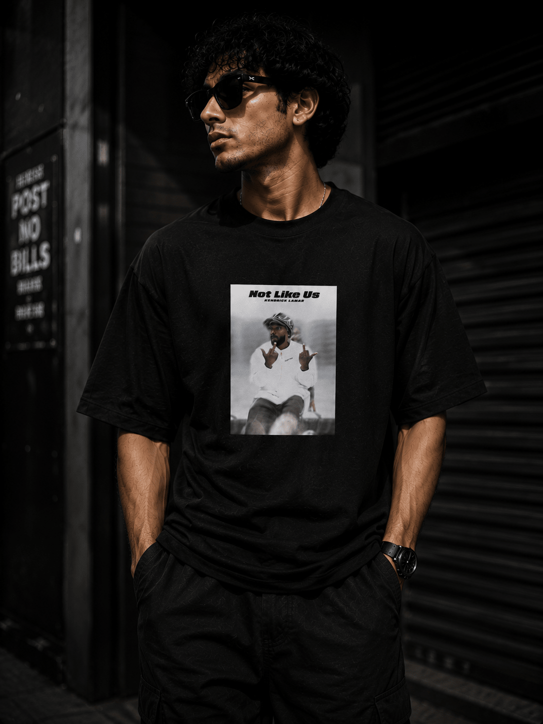 Not Like Us Oversized Graphic T-Shirt - WhiteBlacks