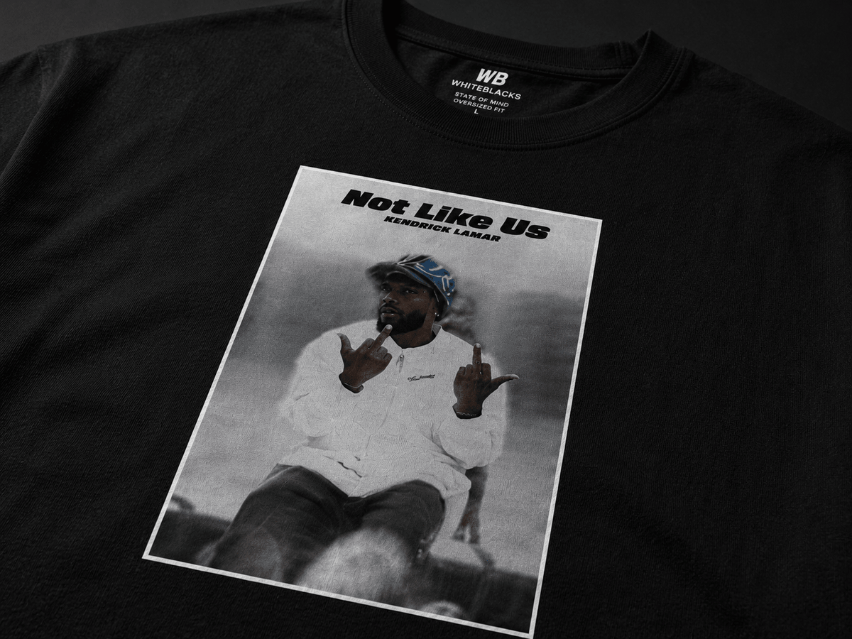 Not Like Us Oversized Graphic T-Shirt - WhiteBlacks