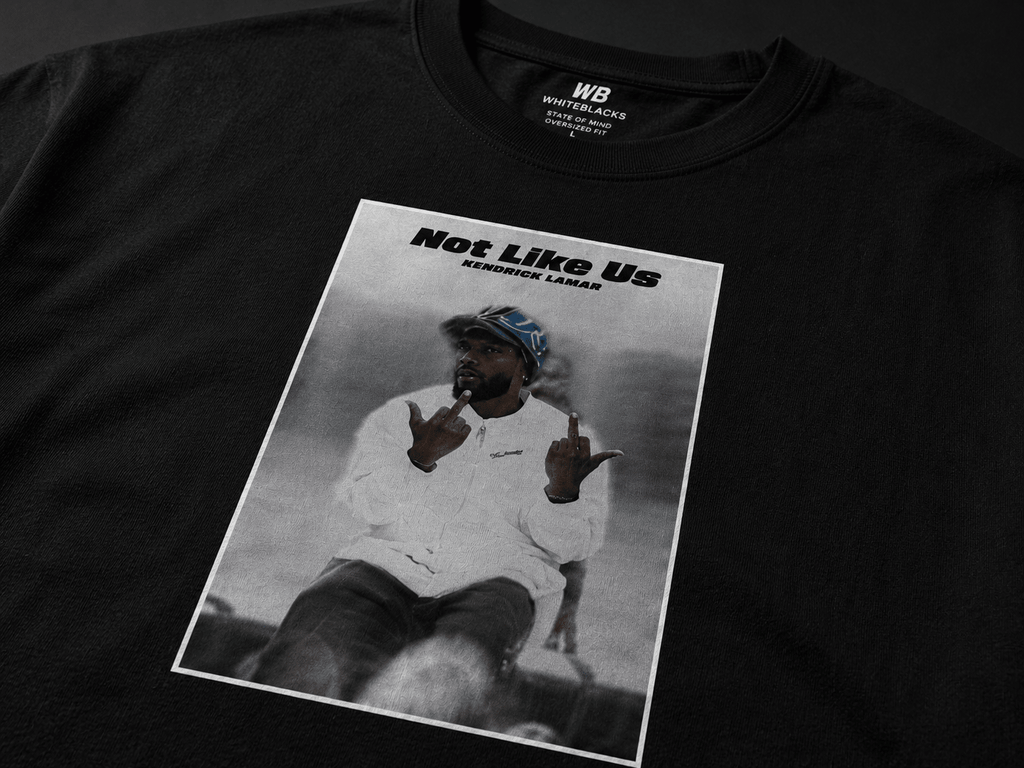 Not Like Us Oversized Graphic T-Shirt - WhiteBlacks