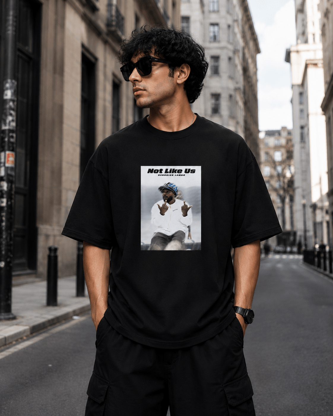 Not Like Us Oversized Graphic T-Shirt - WhiteBlacks