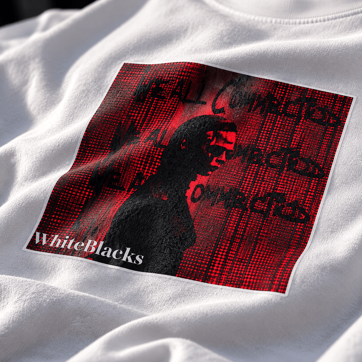 Real Comes First Filtered Oversized Graphic T-Shirt - WhiteBlacks