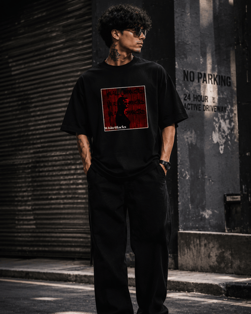 Real Comes First Filtered Oversized Graphic T-Shirt - WhiteBlacks