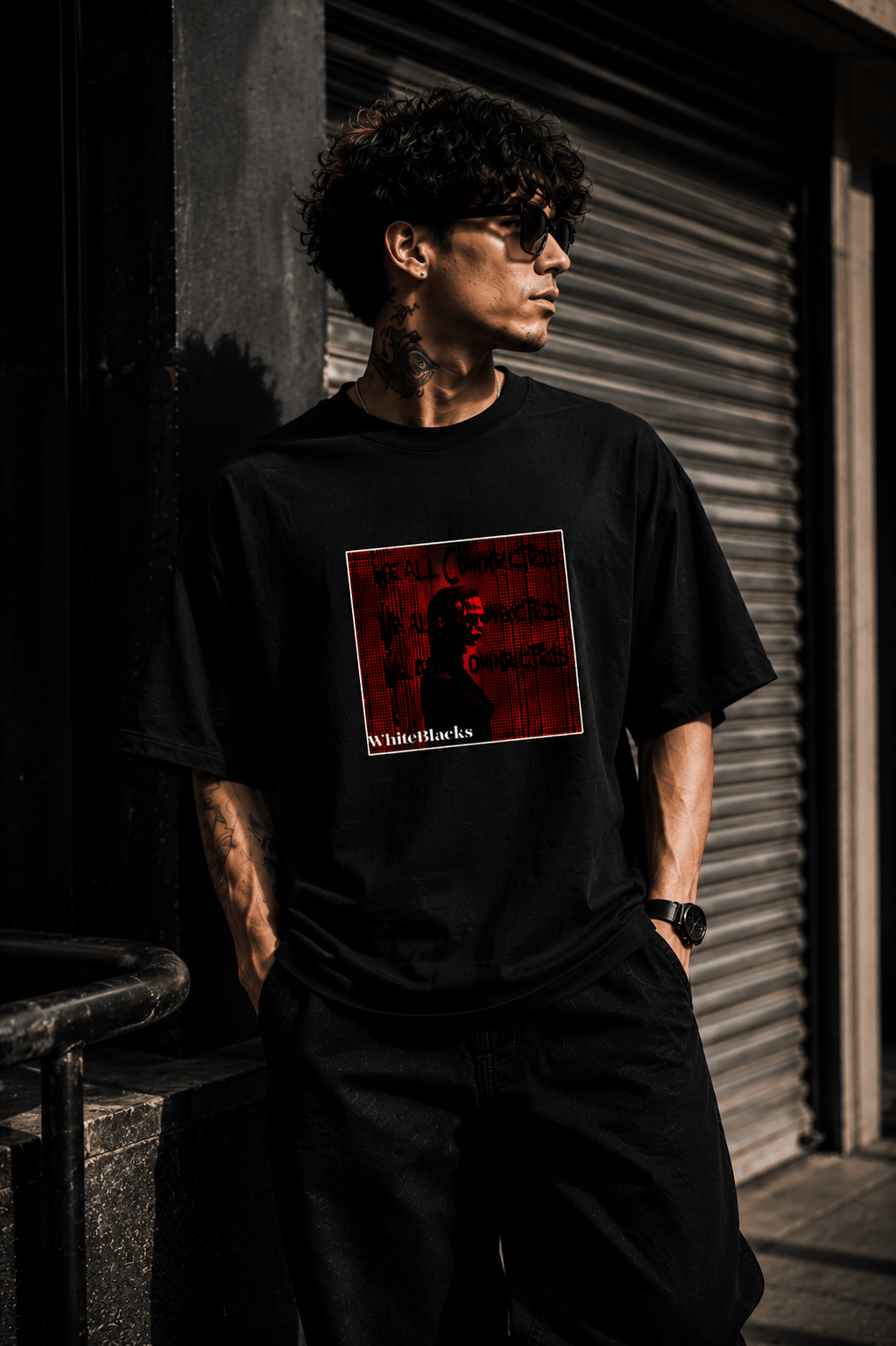 Real Comes First Filtered Oversized Graphic T-Shirt - WhiteBlacks