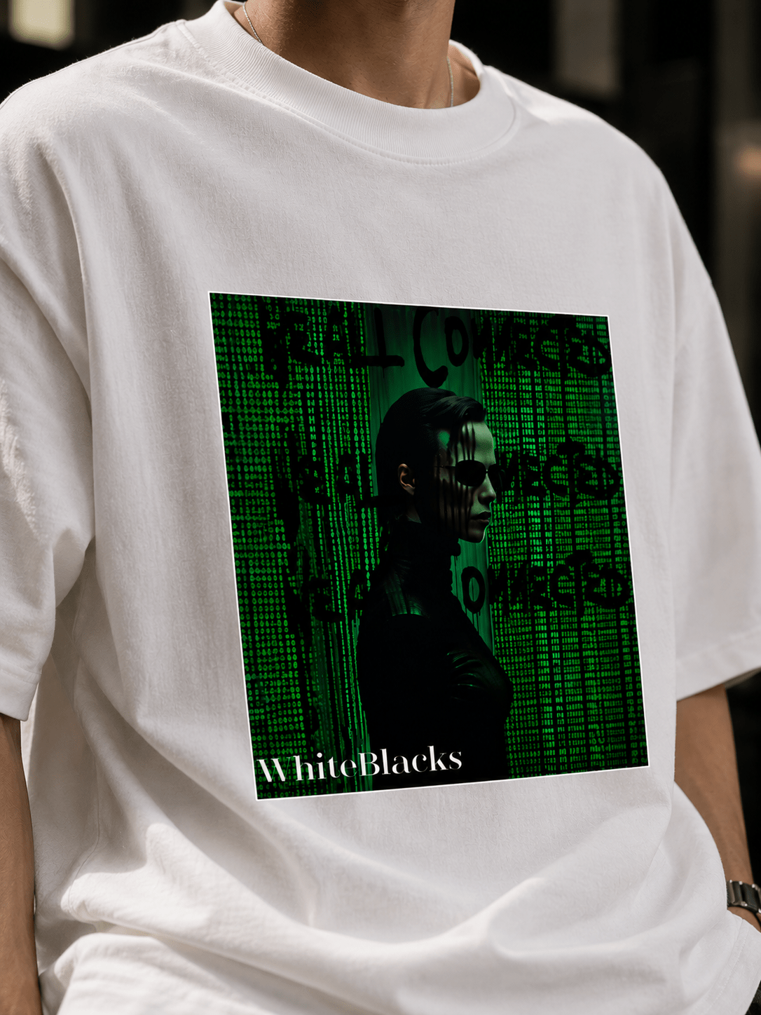 Real Comes First Oversized Graphic T-Shirt - WhiteBlacks