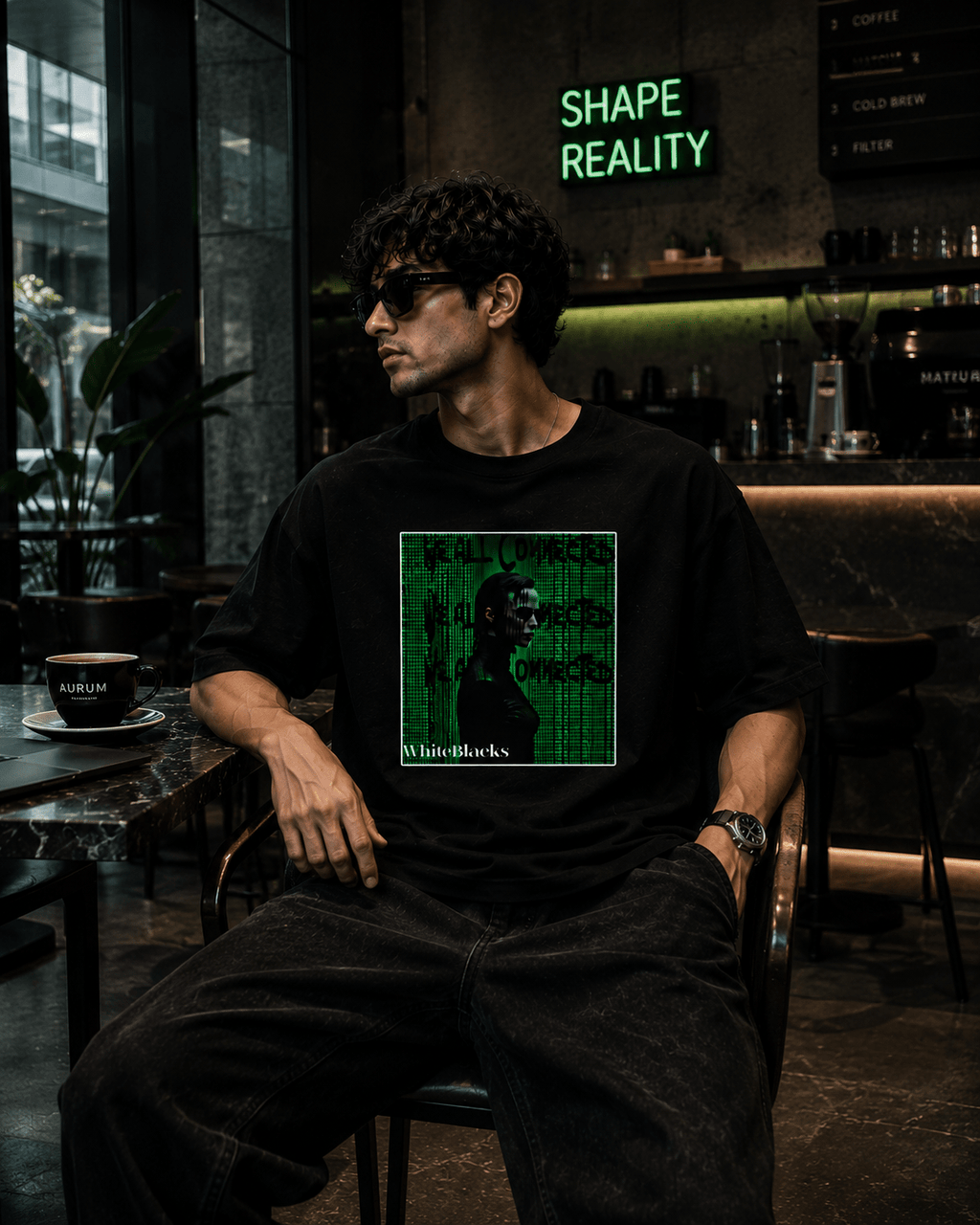 Real Comes First Oversized Graphic T-Shirt - WhiteBlacks