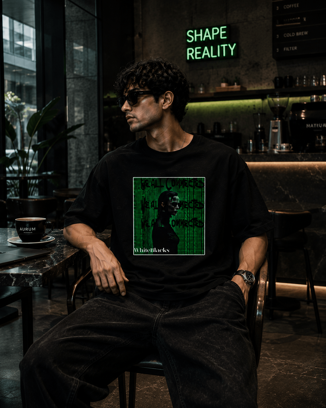 Real Comes First Oversized Graphic T-Shirt - WhiteBlacks