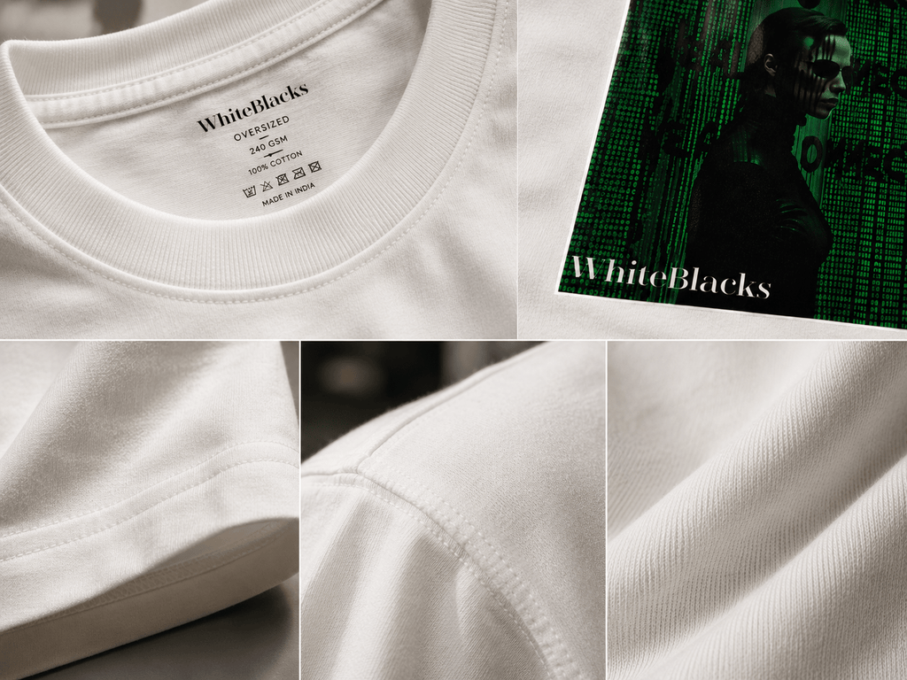 Real Comes First Oversized Graphic T-Shirt - WhiteBlacks