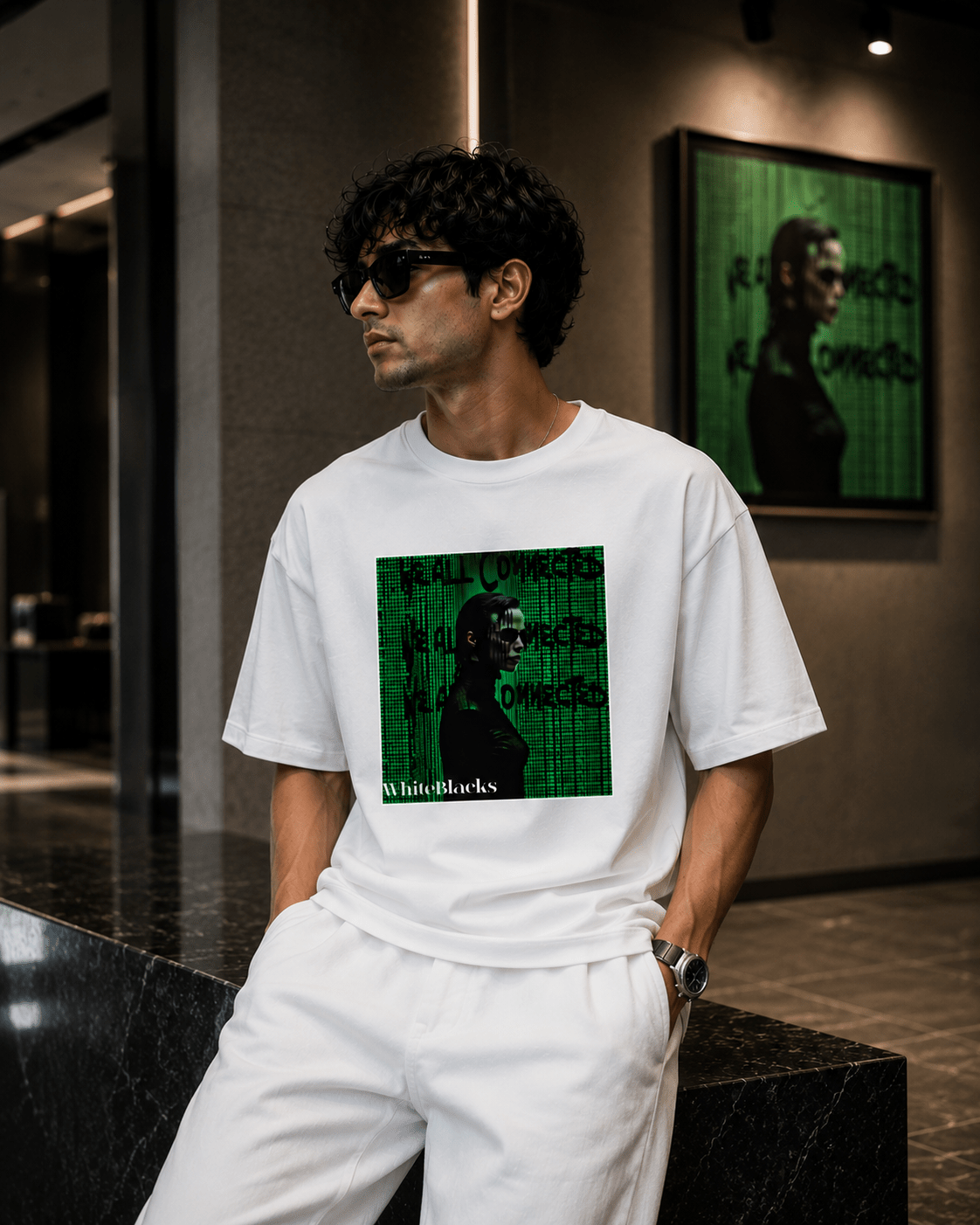 Real Comes First Oversized Graphic T-Shirt - WhiteBlacks