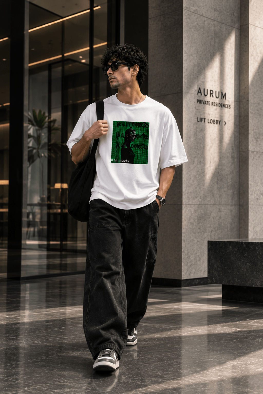 Real Comes First Oversized Graphic T-Shirt - WhiteBlacks