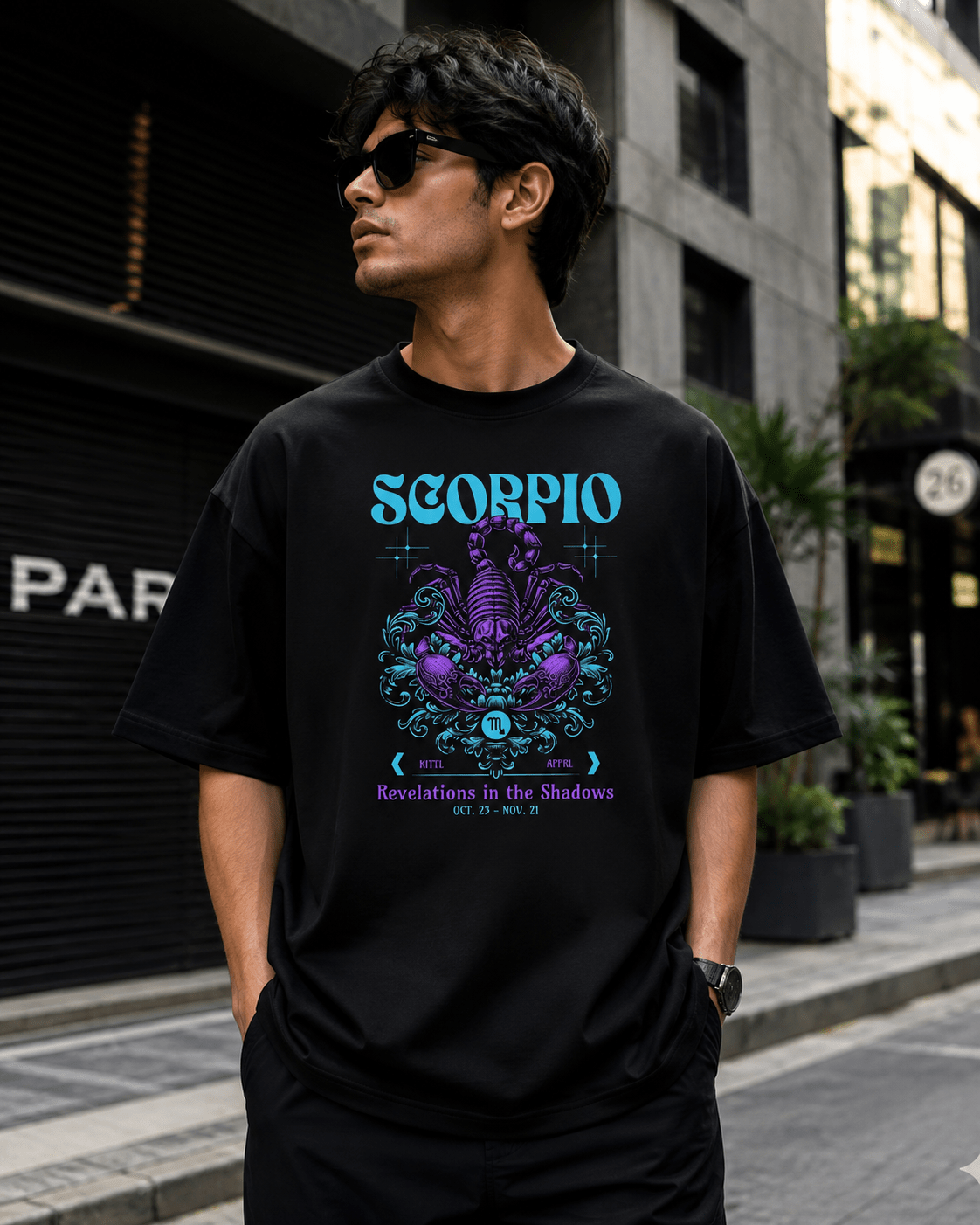 Scorpio Oversized Graphic T-Shirt - WhiteBlacks