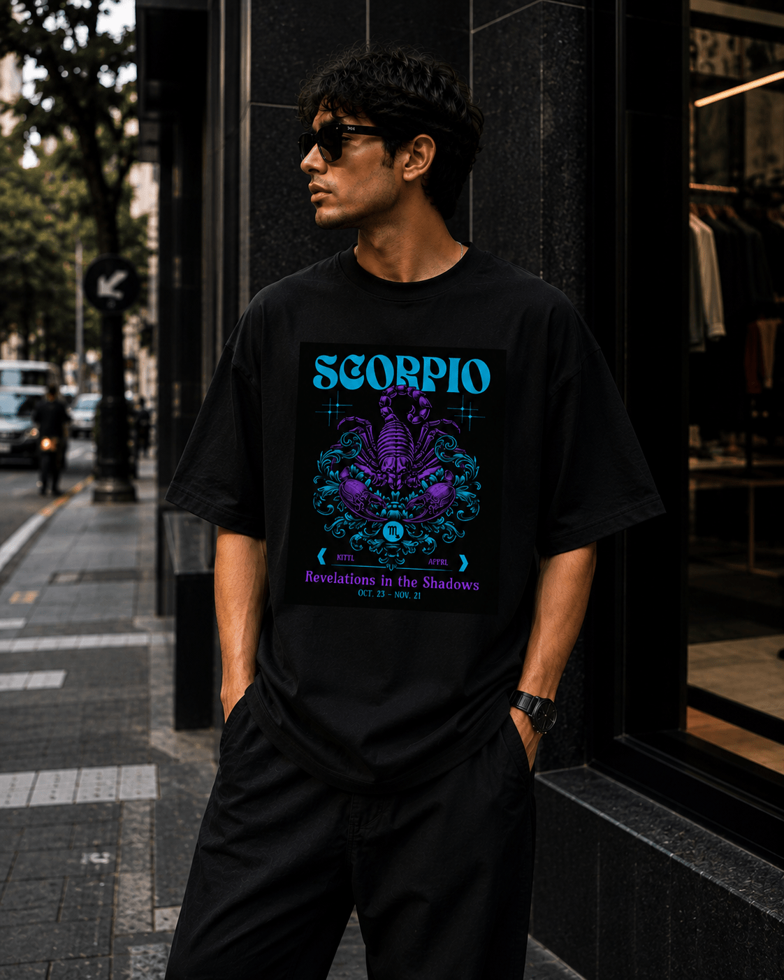 Scorpio Oversized Graphic T-Shirt - WhiteBlacks