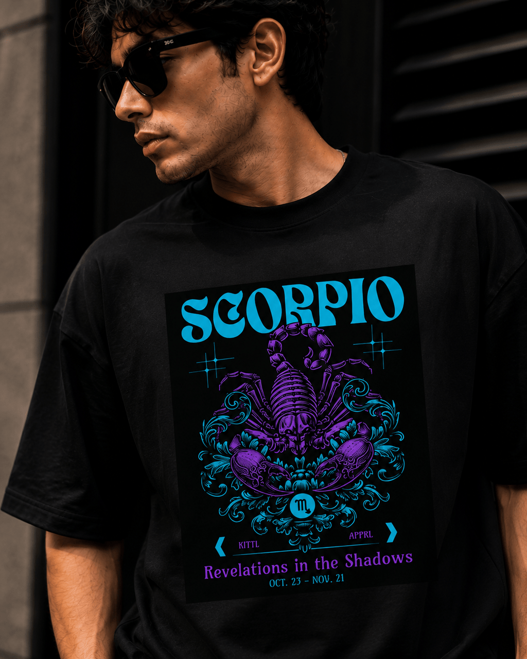 Scorpio Oversized Graphic T-Shirt - WhiteBlacks