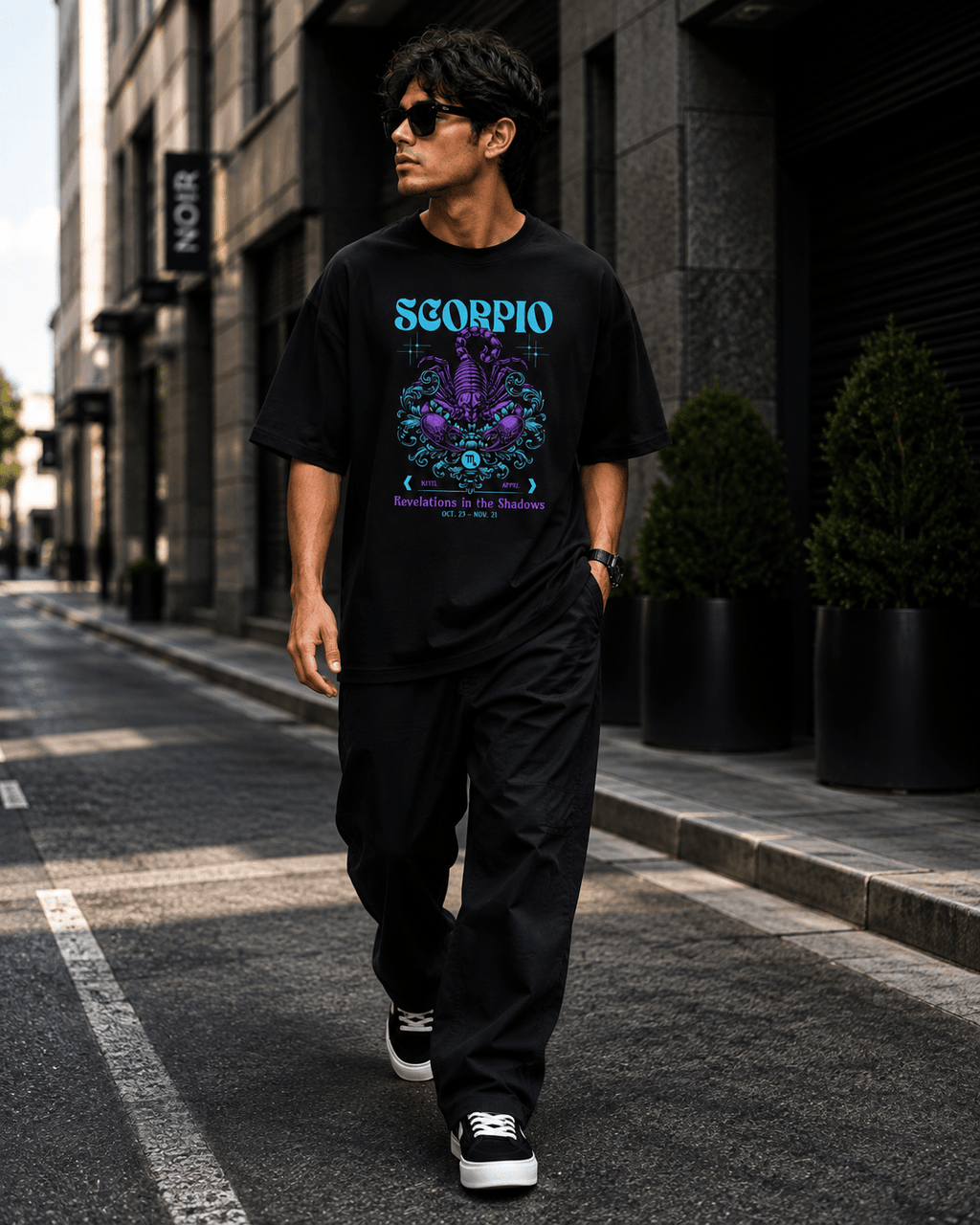 Scorpio Oversized Graphic T-Shirt - WhiteBlacks