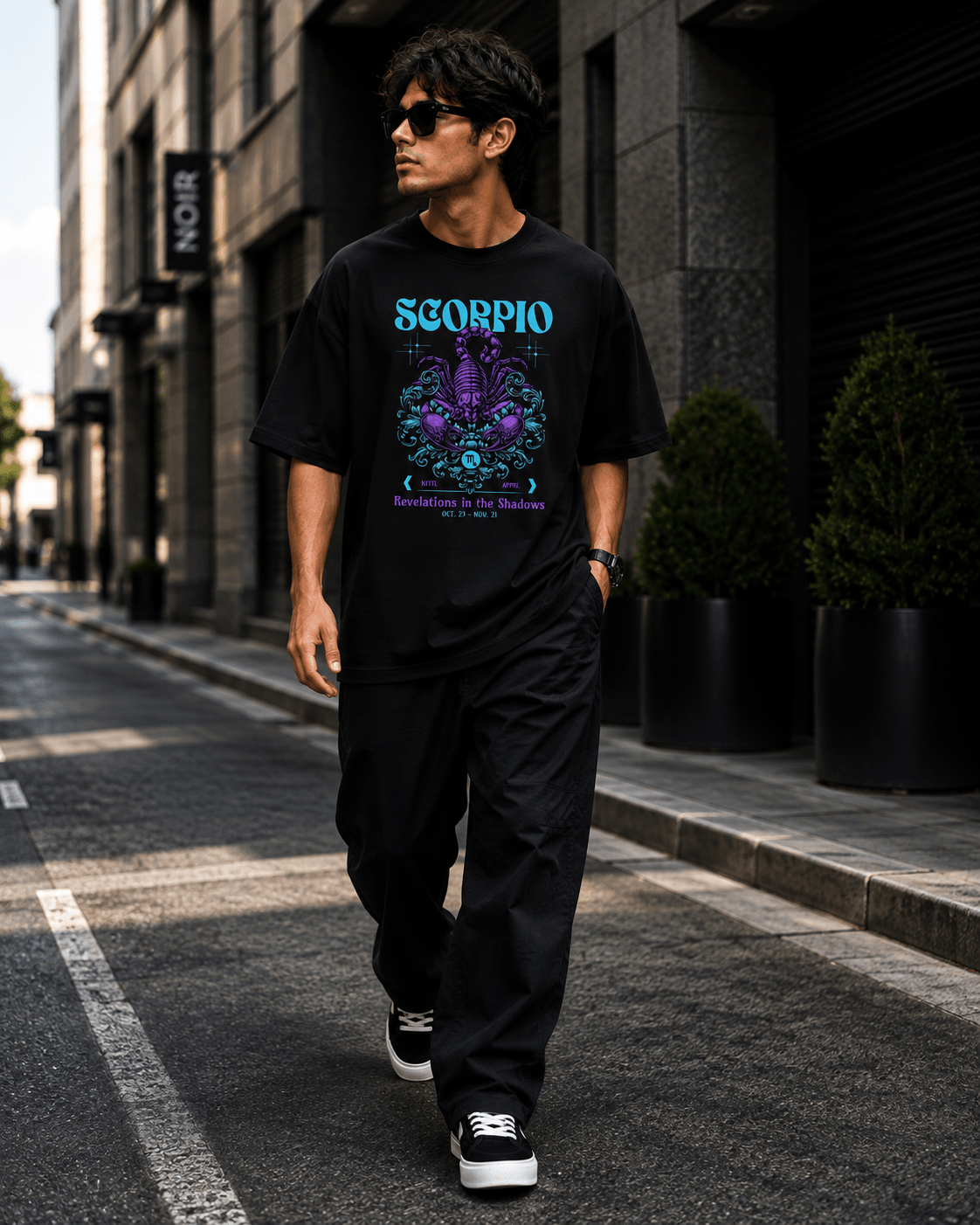 Scorpio Oversized Graphic T-Shirt - WhiteBlacks