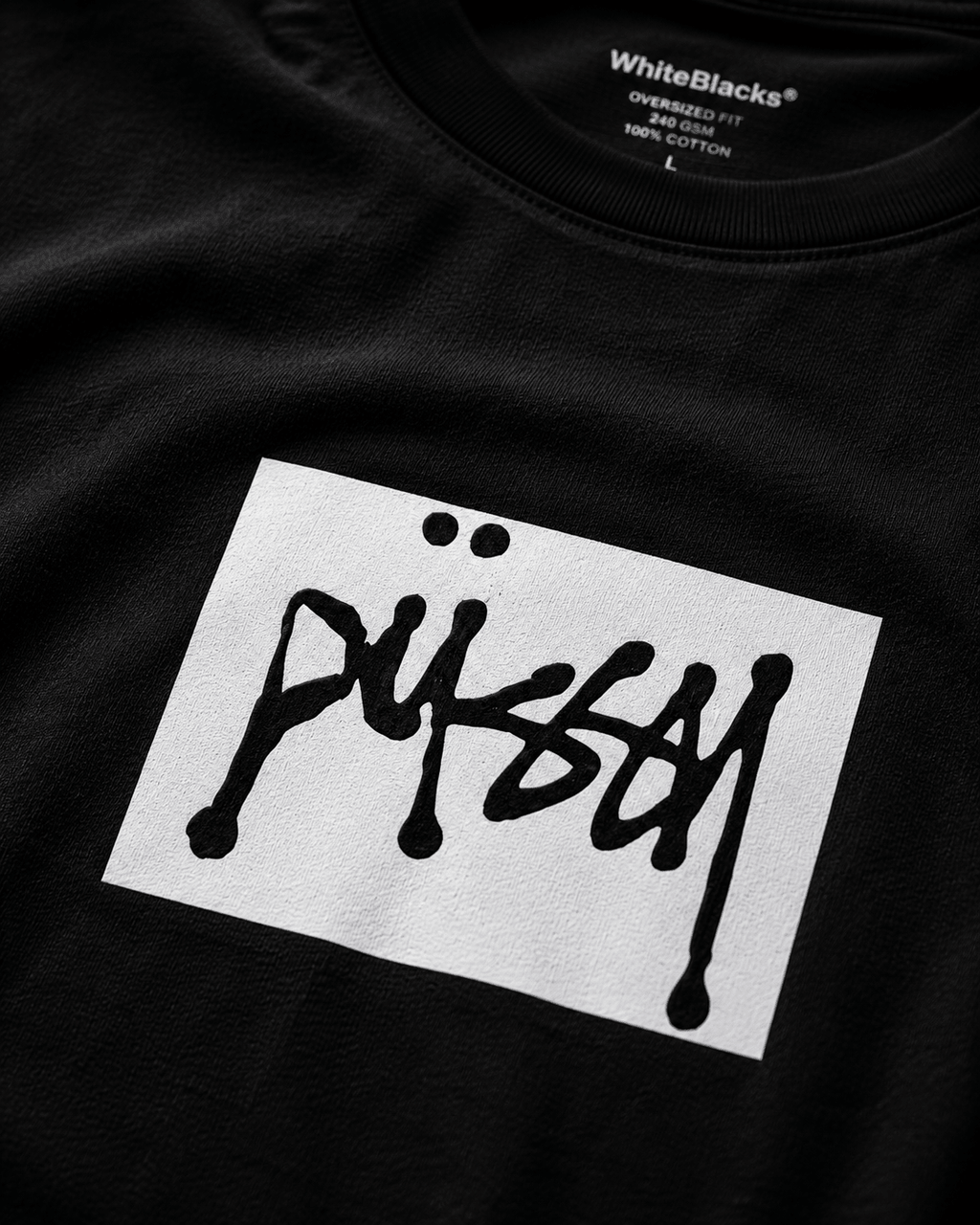 Stüssy Oversized Graphic T-Shirt - WhiteBlacks