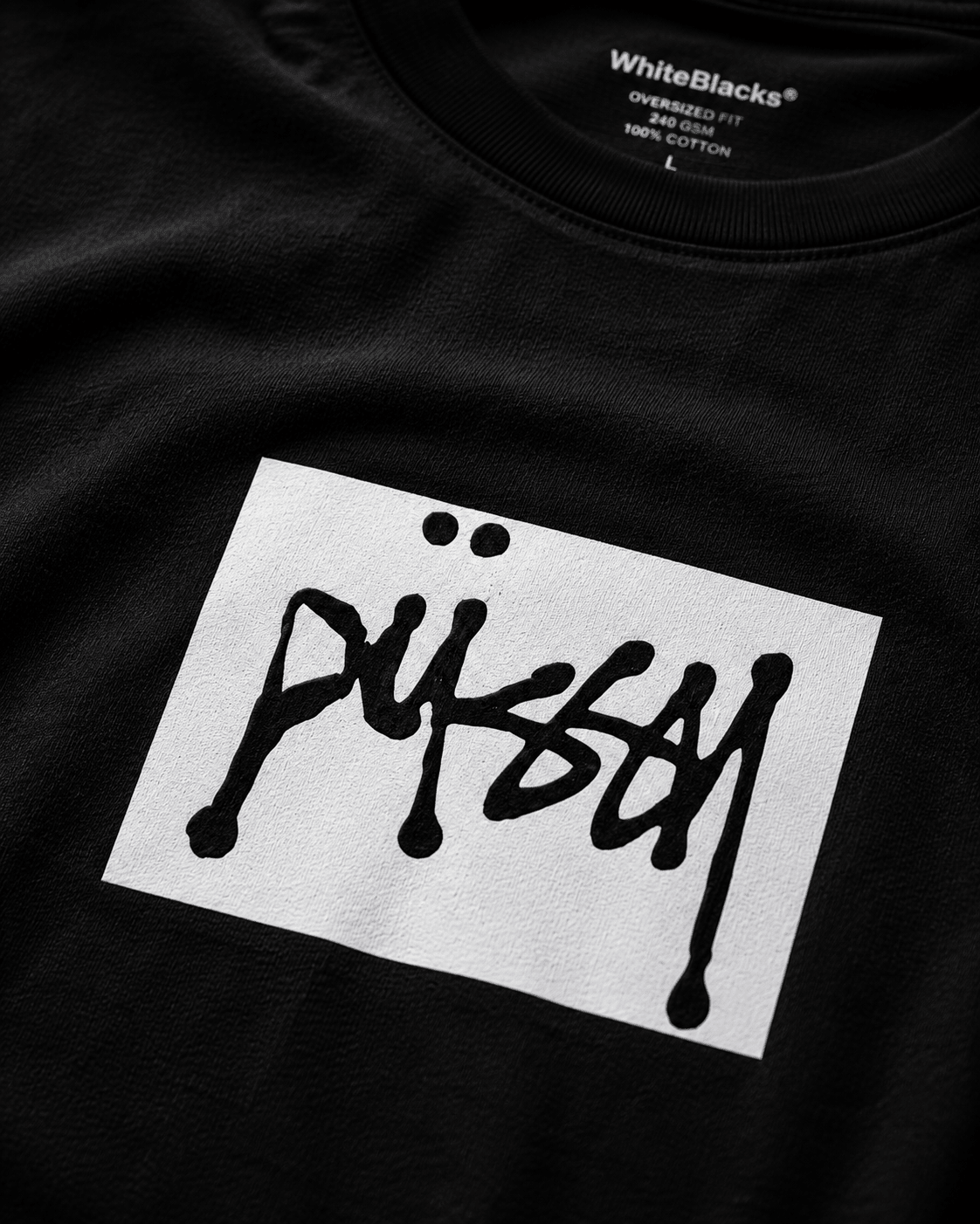 Stüssy Oversized Graphic T-Shirt - WhiteBlacks