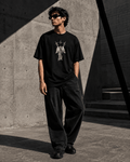 Three Crosses Angel Oversized Graphic T-Shirt - WhiteBlacks