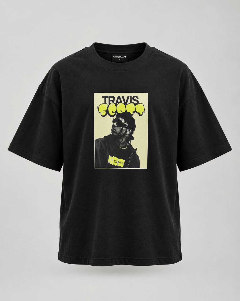 Travis 901 Graphic Oversized T-Shirt - WhiteBlacks