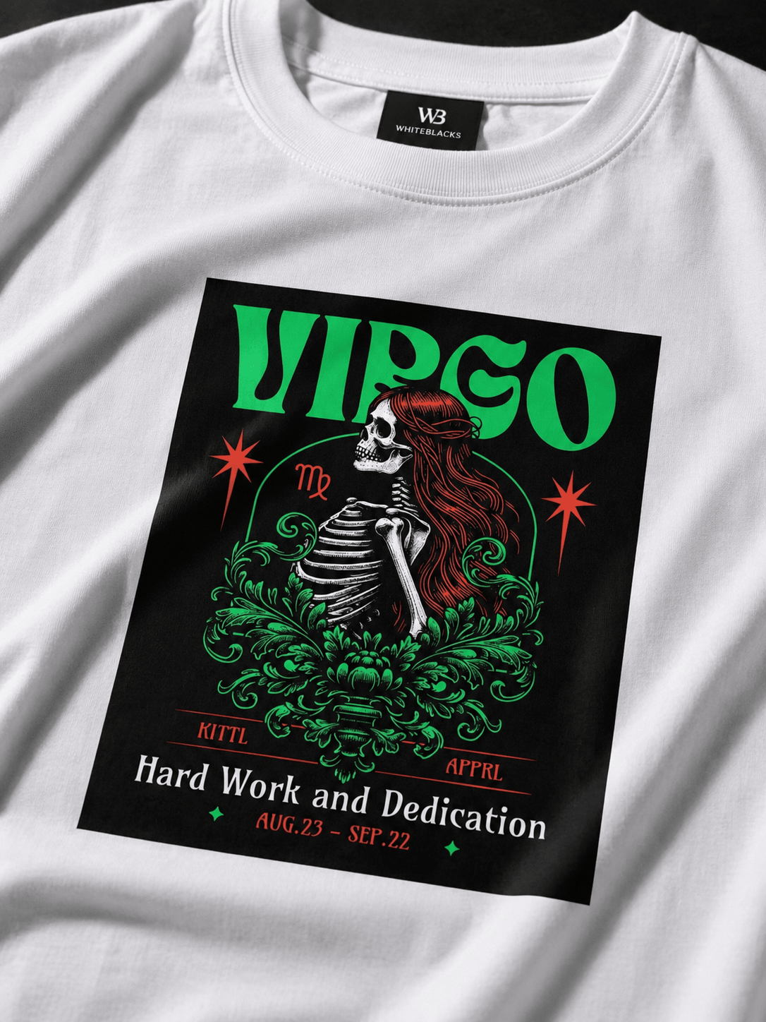 Virgo Oversized Graphic T-Shirt - WhiteBlacks