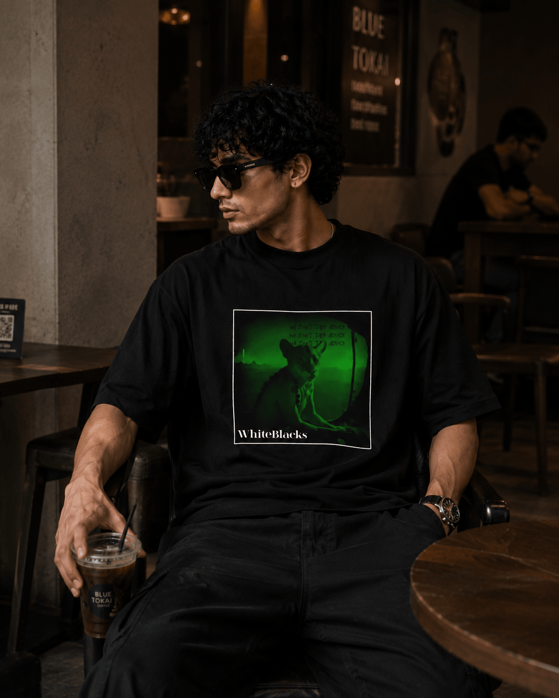 We Don't Take Advice Filtered Oversized Graphic T-Shirt - WhiteBlacks