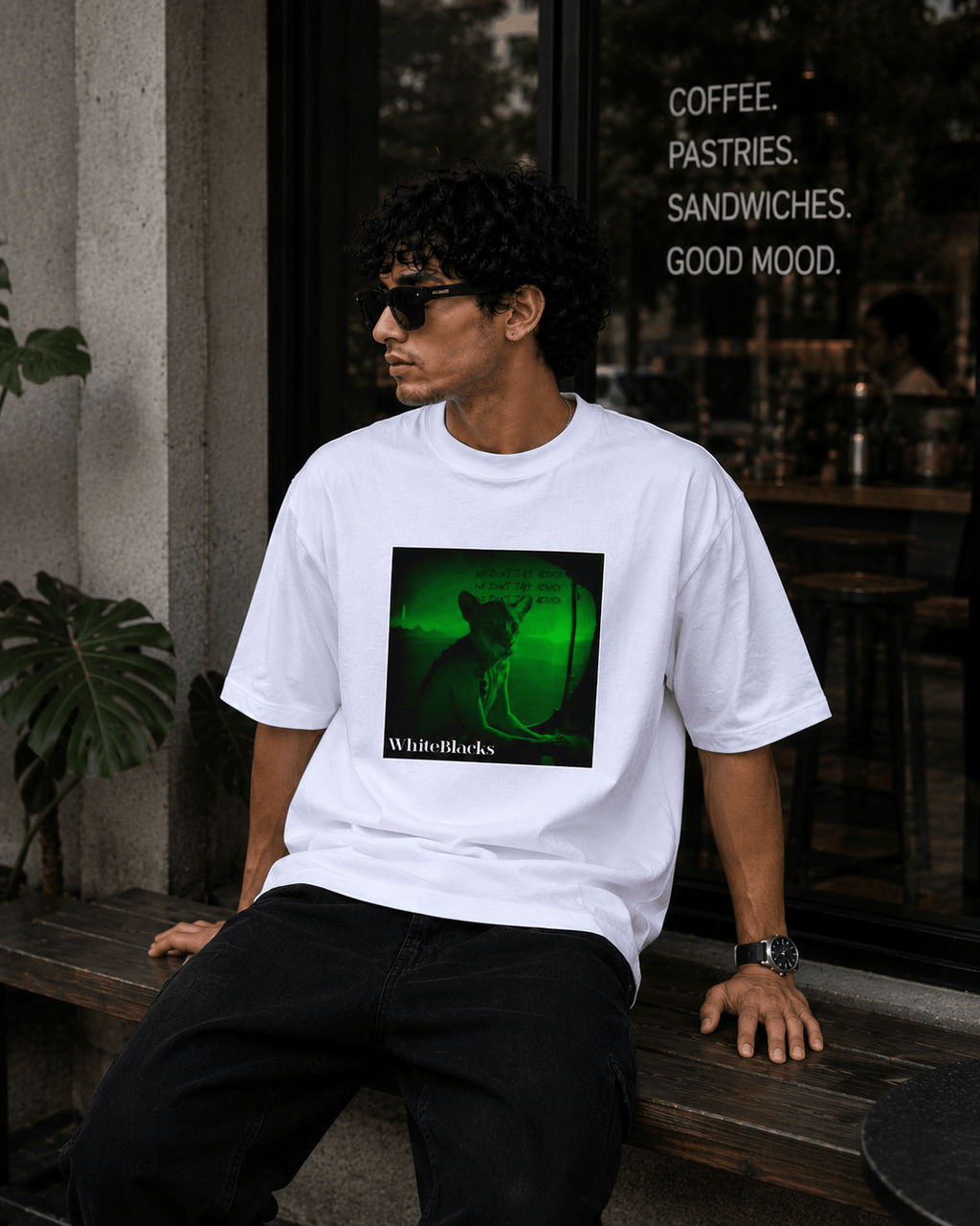 We Don't Take Advice Filtered Oversized Graphic T-Shirt - WhiteBlacks