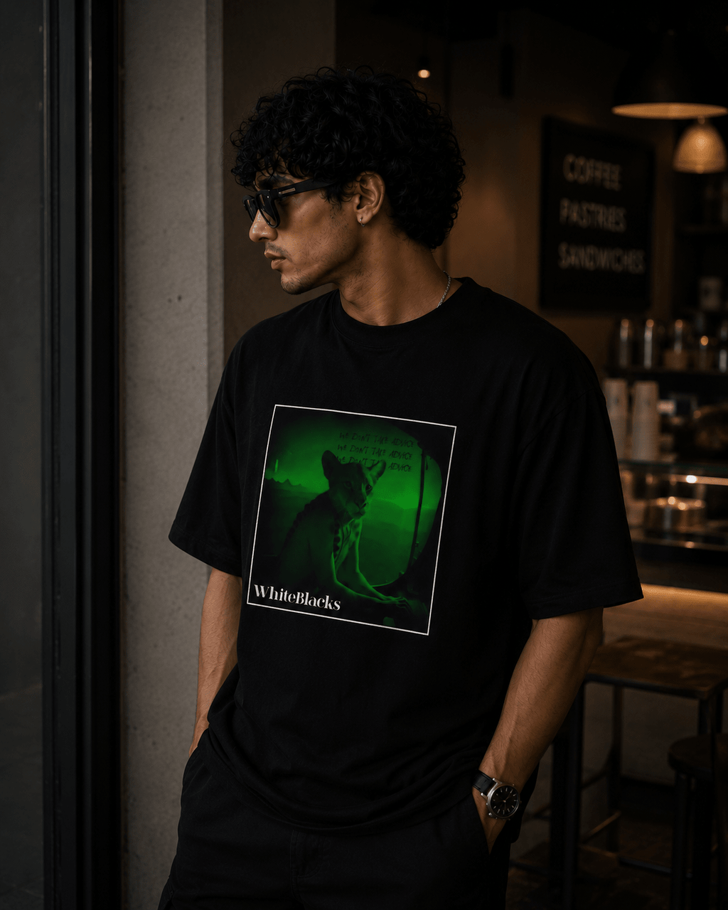 We Don't Take Advice Filtered Oversized Graphic T-Shirt - WhiteBlacks