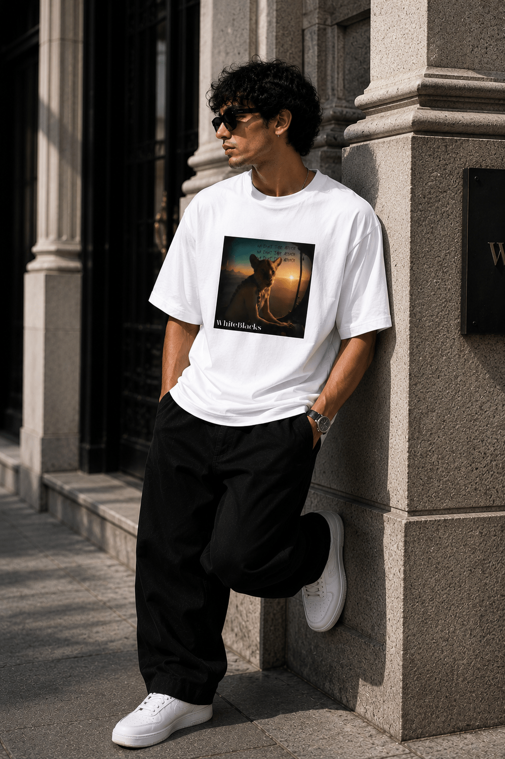 We Don't Take Advice Oversized Graphic T-Shirt - WhiteBlacks