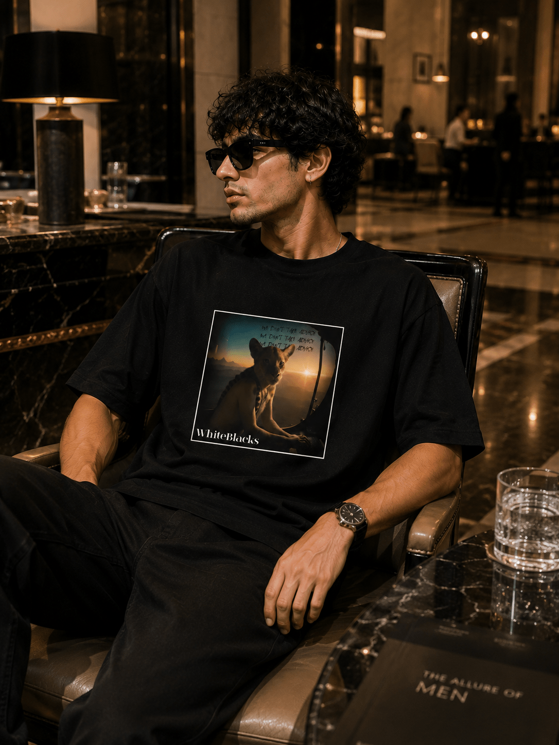 We Don't Take Advice Oversized Graphic T-Shirt - WhiteBlacks