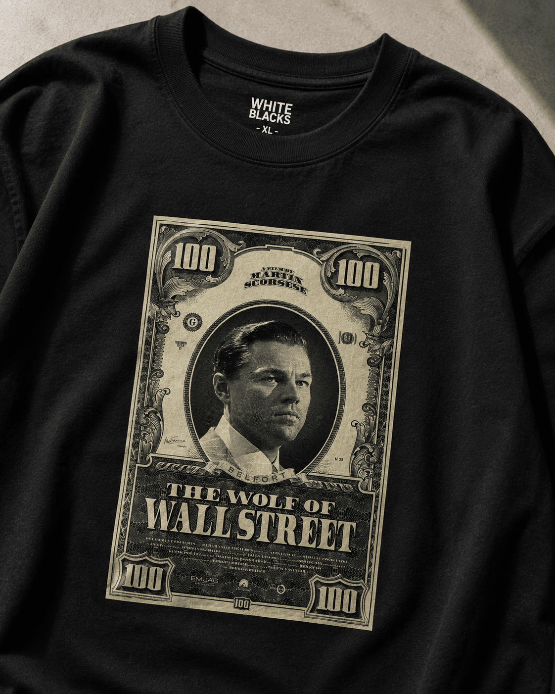 Wolf of Wall Street Oversized Graphic T-Shirt - WhiteBlacks