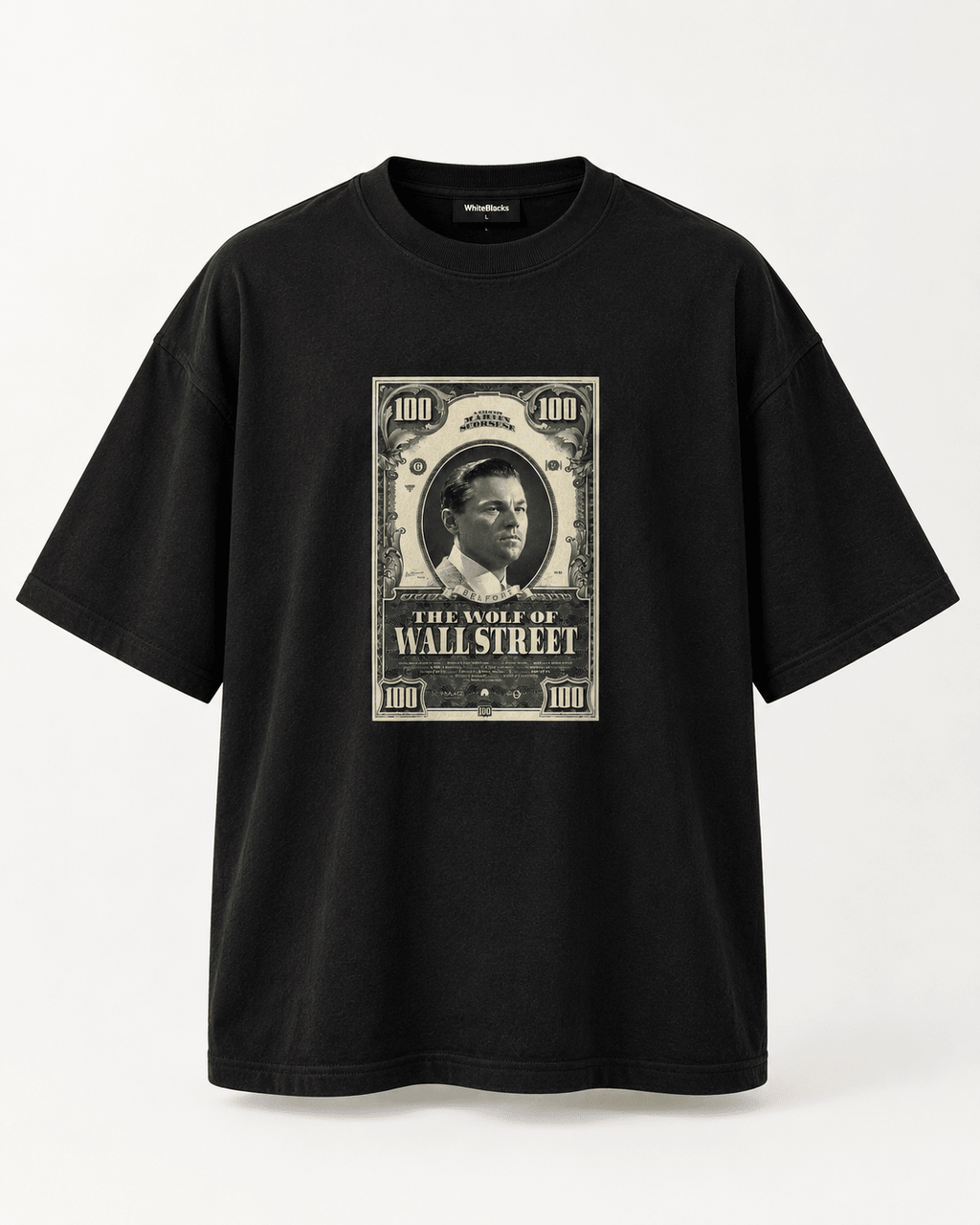 Wolf of Wall Street Oversized Graphic T-Shirt - WhiteBlacks