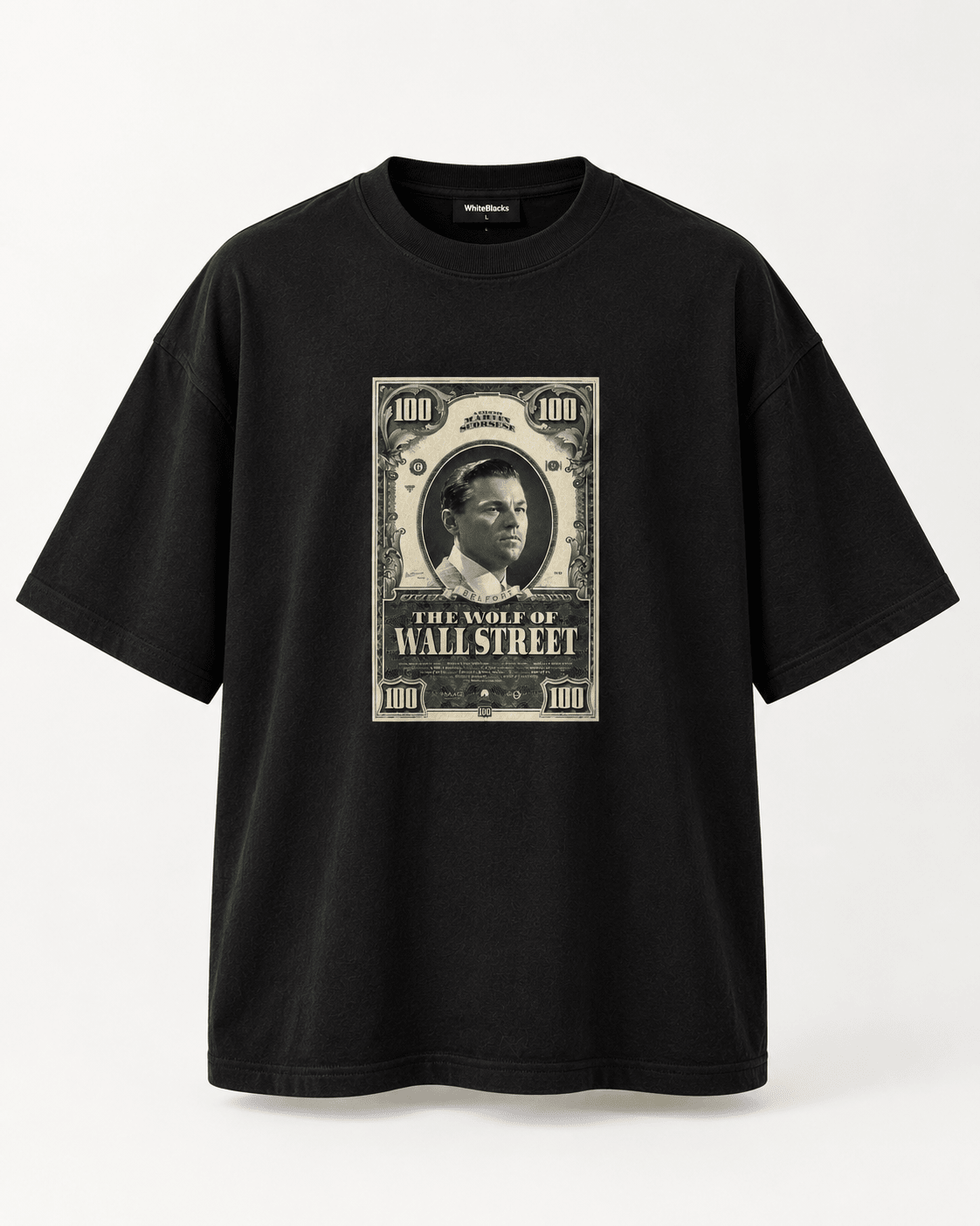 Wolf of Wall Street Oversized Graphic T-Shirt - WhiteBlacks